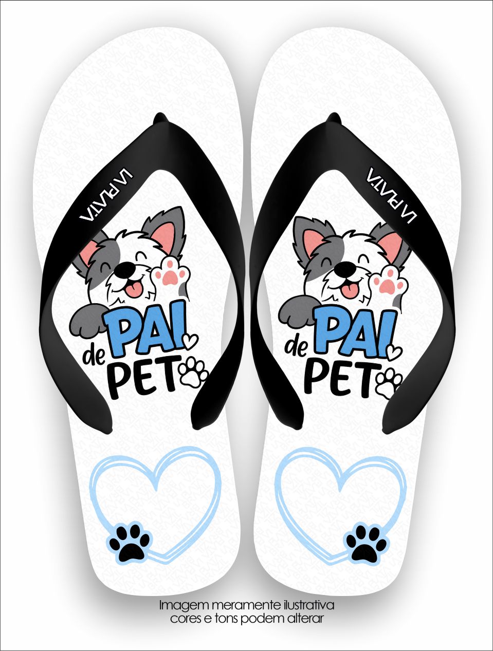 Chinelo Tradicional La Dia dos Pais Pai de Pet alt