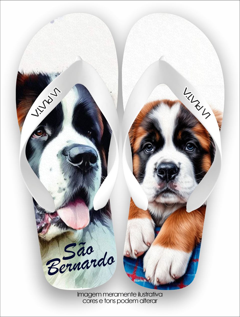 Chinelo Tradicional La Patinhas Dogs São Bernardo