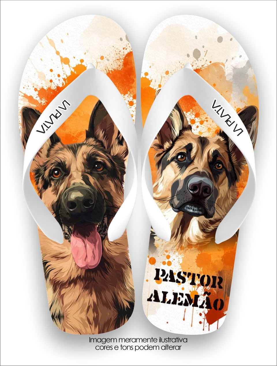 Chinelo Tradicional La Patinhas Dogs Pastor Alemão Companheiro