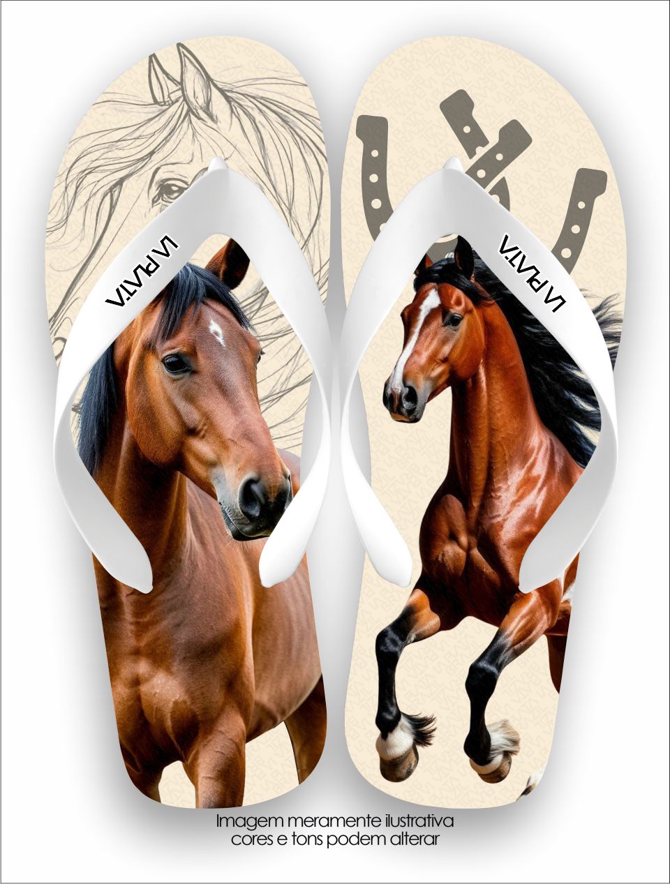 Chinelo Tradicional La Bicharada Cavalo Da Fazenda