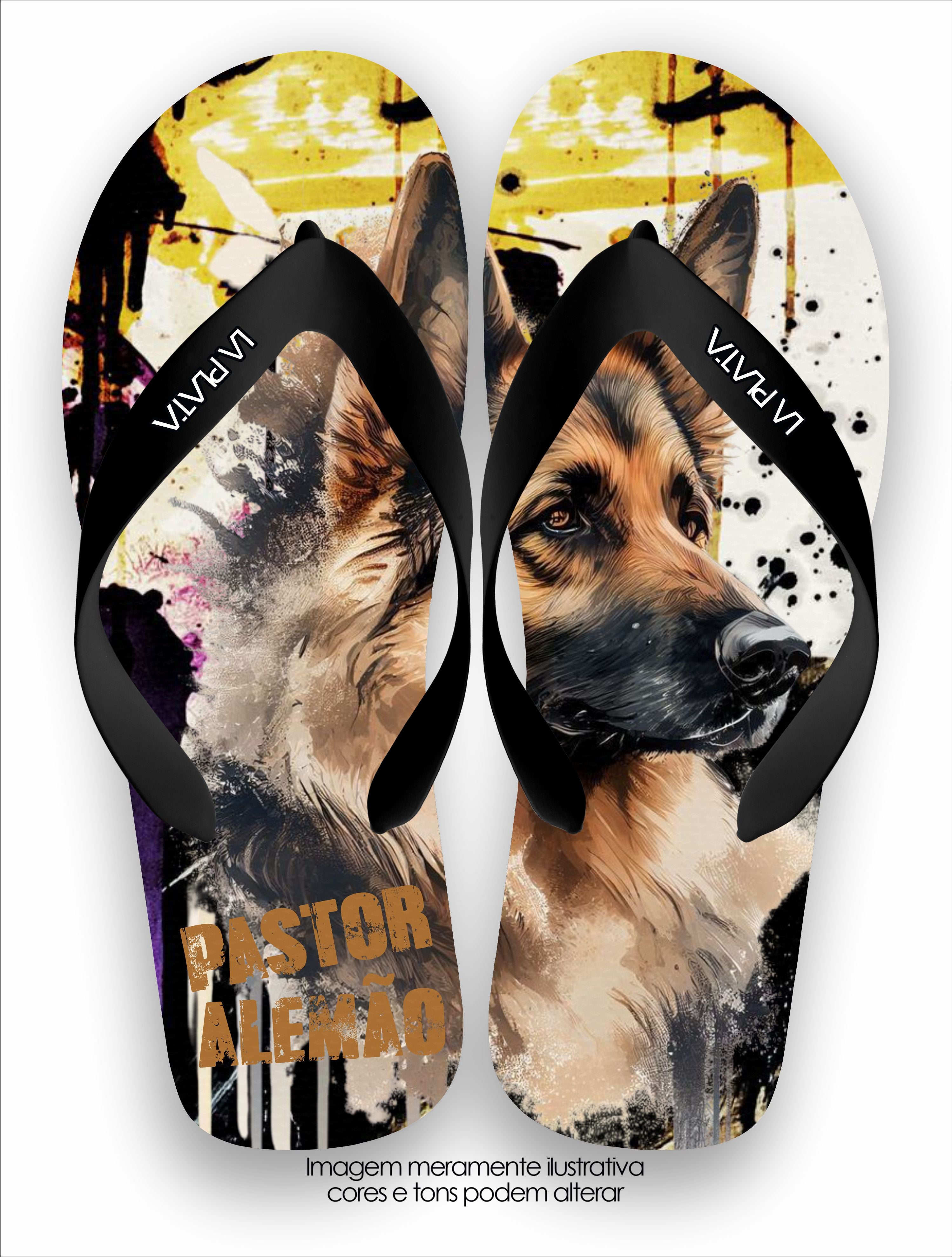 Chinelo Tradicional La Patinhas Dogs O Pastor Alemão