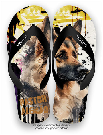 Chinelo Tradicional La Patinhas Dogs O Pastor Alemão