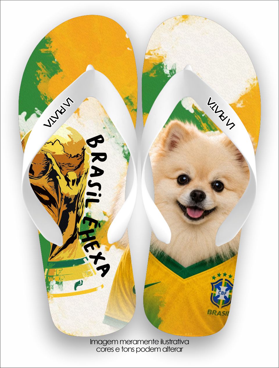 Chinelo Tradicional La Copa Pets Lulu da Pomerânia Brasileiro