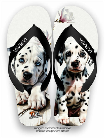 Chinelo Tradicional La Patinhas Dogs Dálmata