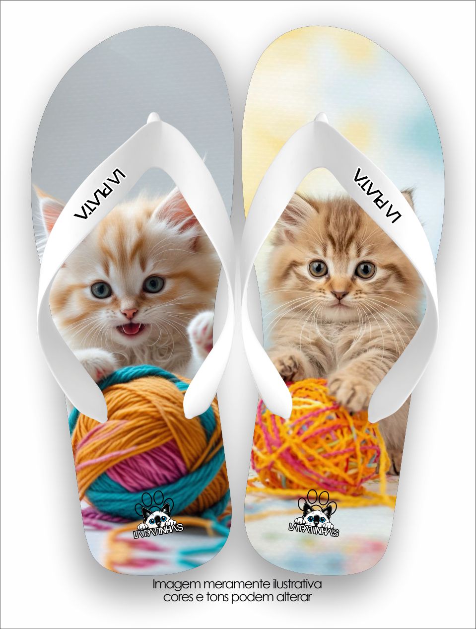 Chinelo Tradicional La Patinhas Cats Novelo