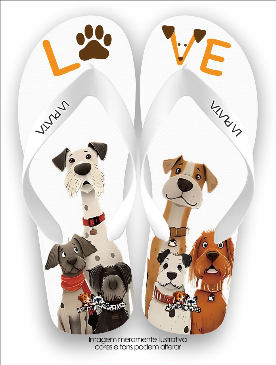 Chinelo Tradicional La Patinhas Dogs Love