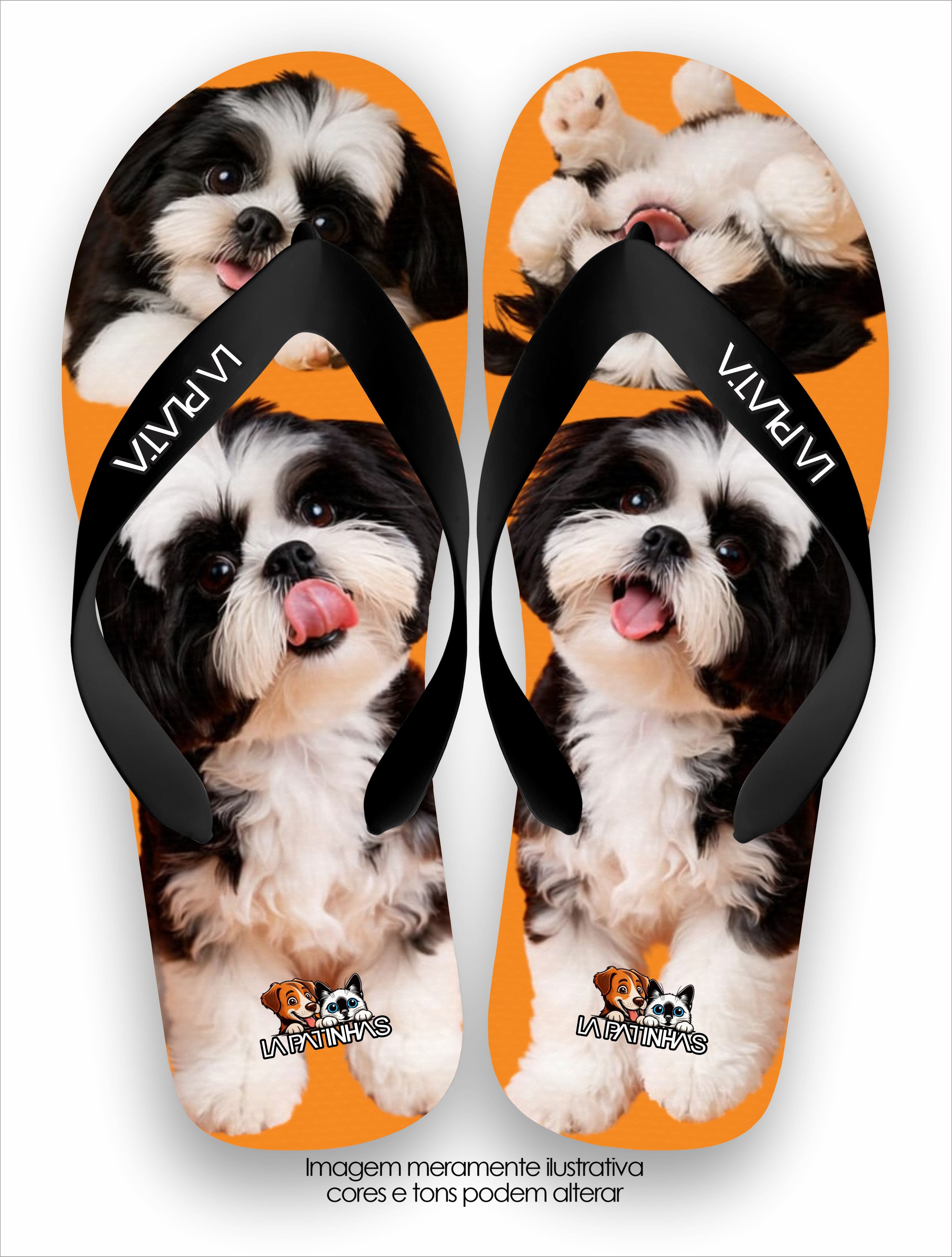 Chinelo Tradicional La Patinhas Dogs Shih Tzu
