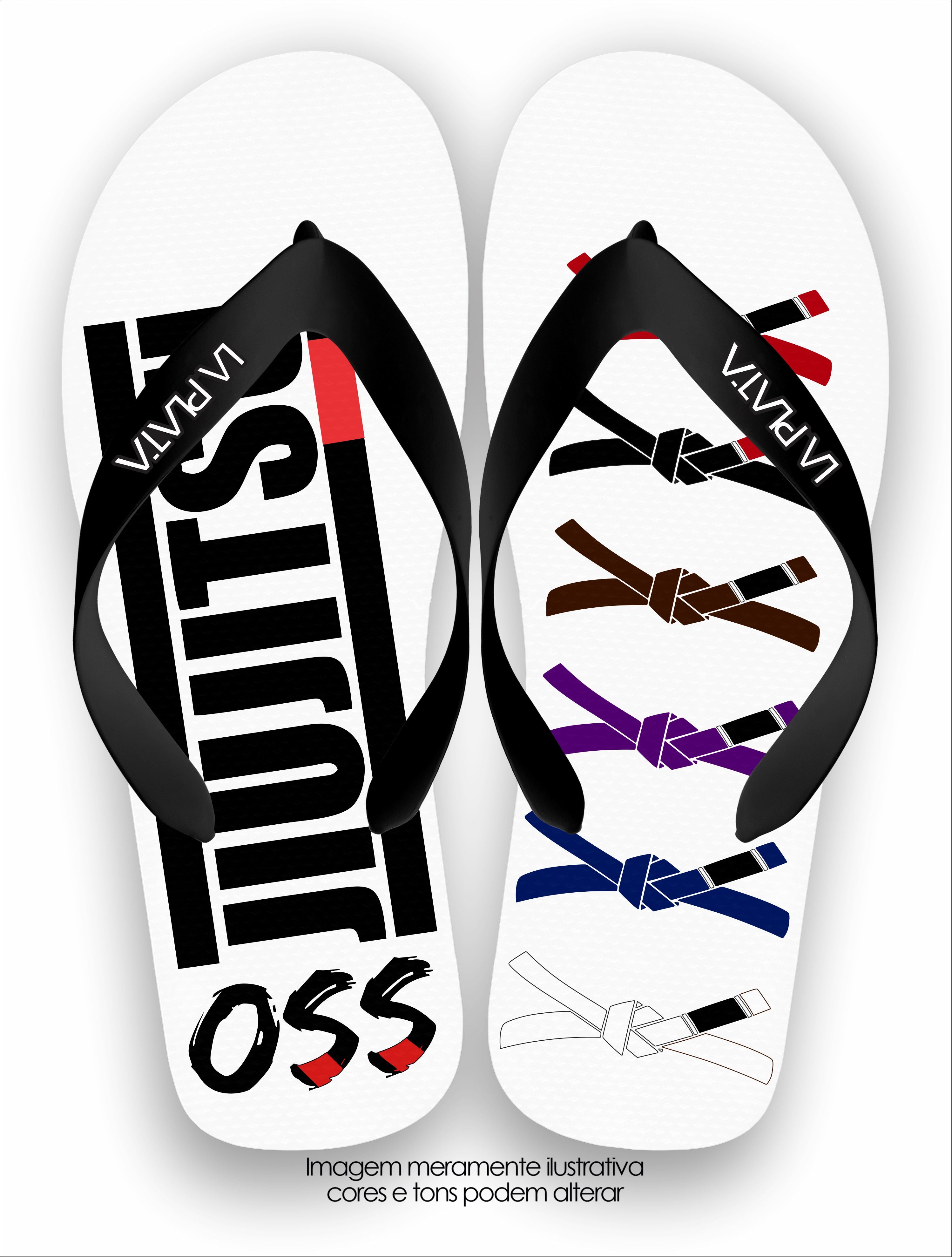 Chinelo Tradicional La Jiu Jitsu OSS Faixas