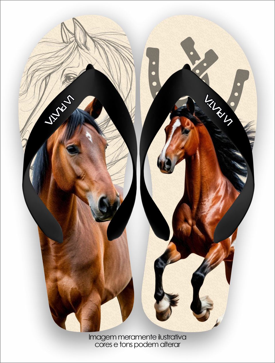 Chinelo Tradicional La Bicharada Cavalo Da Fazenda