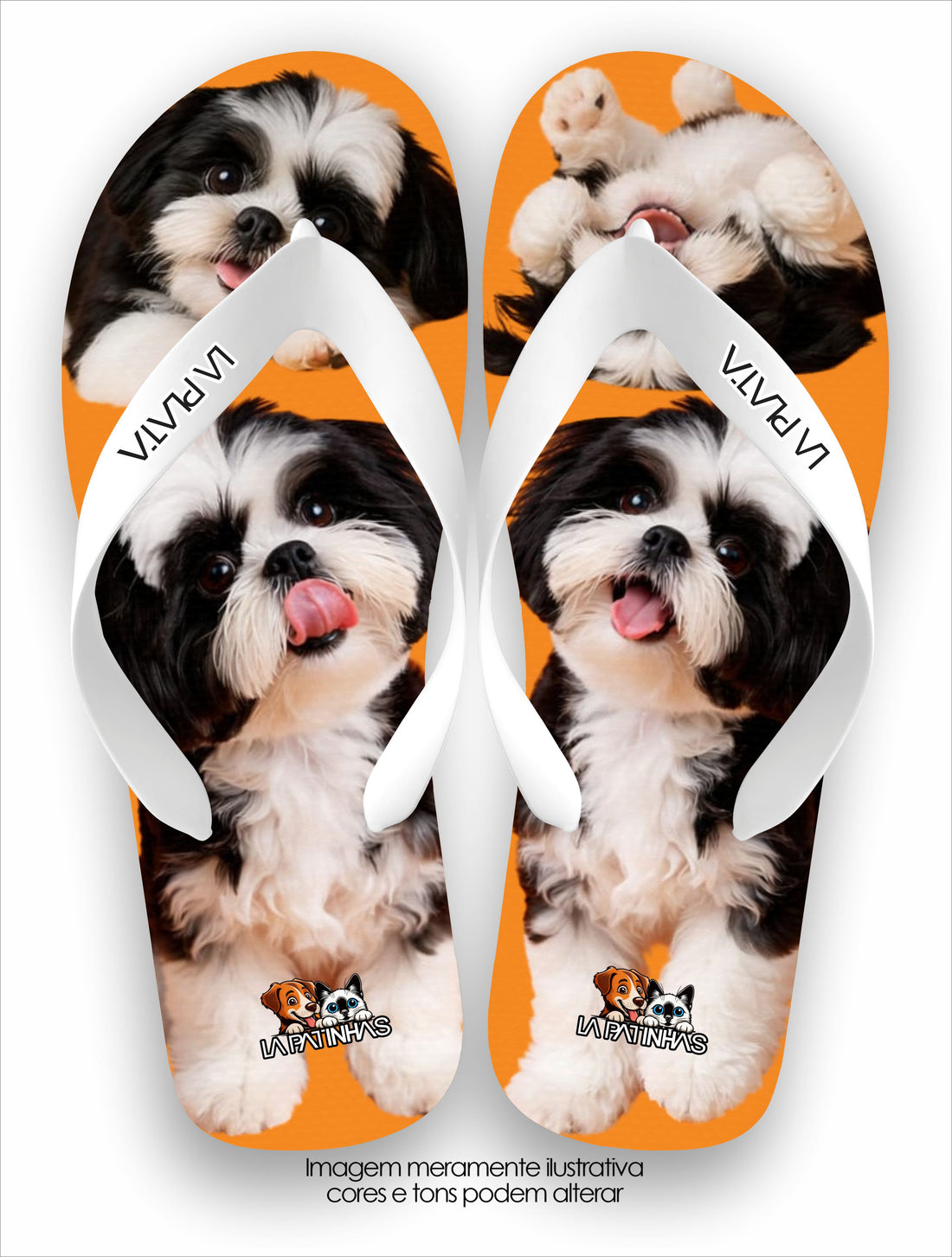 Chinelo Tradicional La Patinhas Dogs Shih Tzu