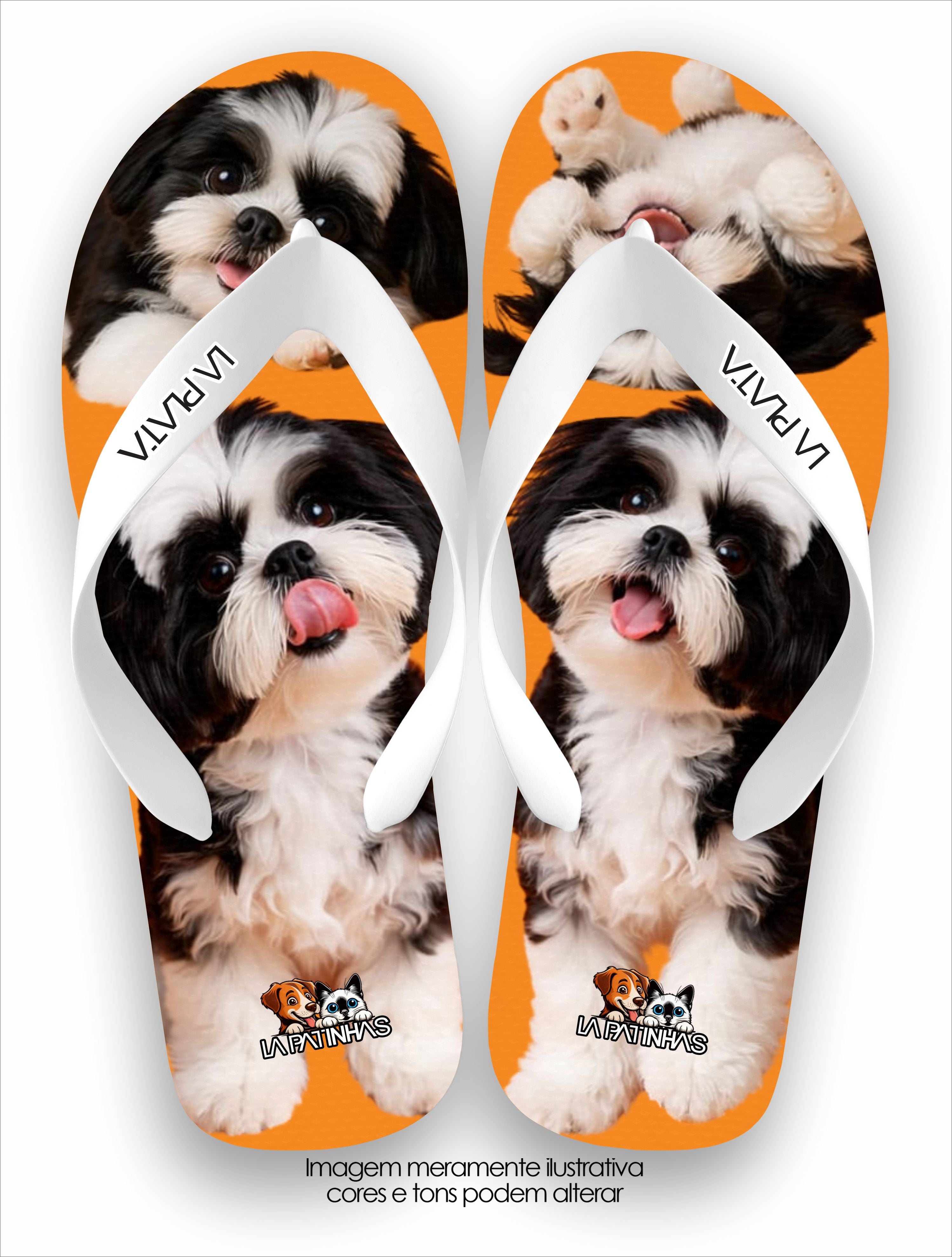 Chinelo Tradicional La Patinhas Dogs Shih Tzu