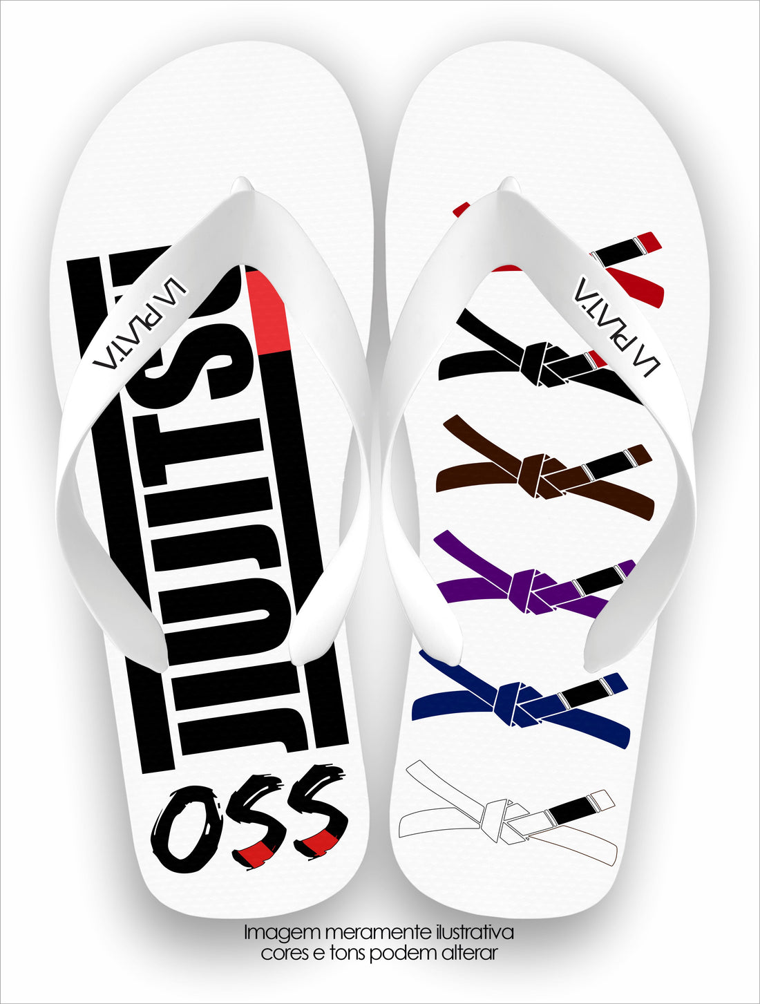 Chinelo Tradicional La Jiu Jitsu OSS Faixas
