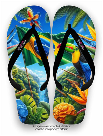 Chinelo La Feminina Céu da Floresta