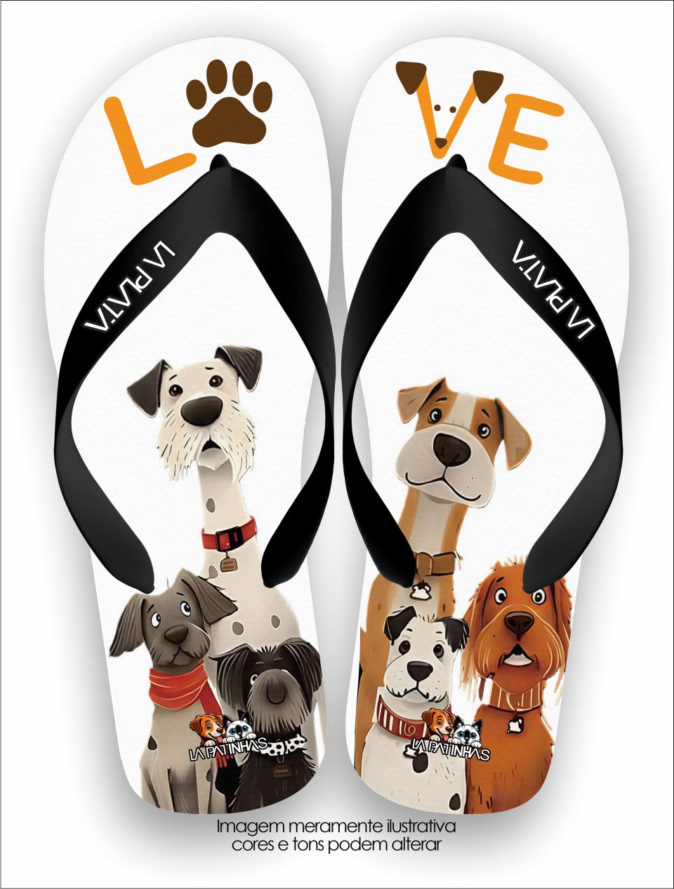 Chinelo Tradicional La Patinhas Dogs Love