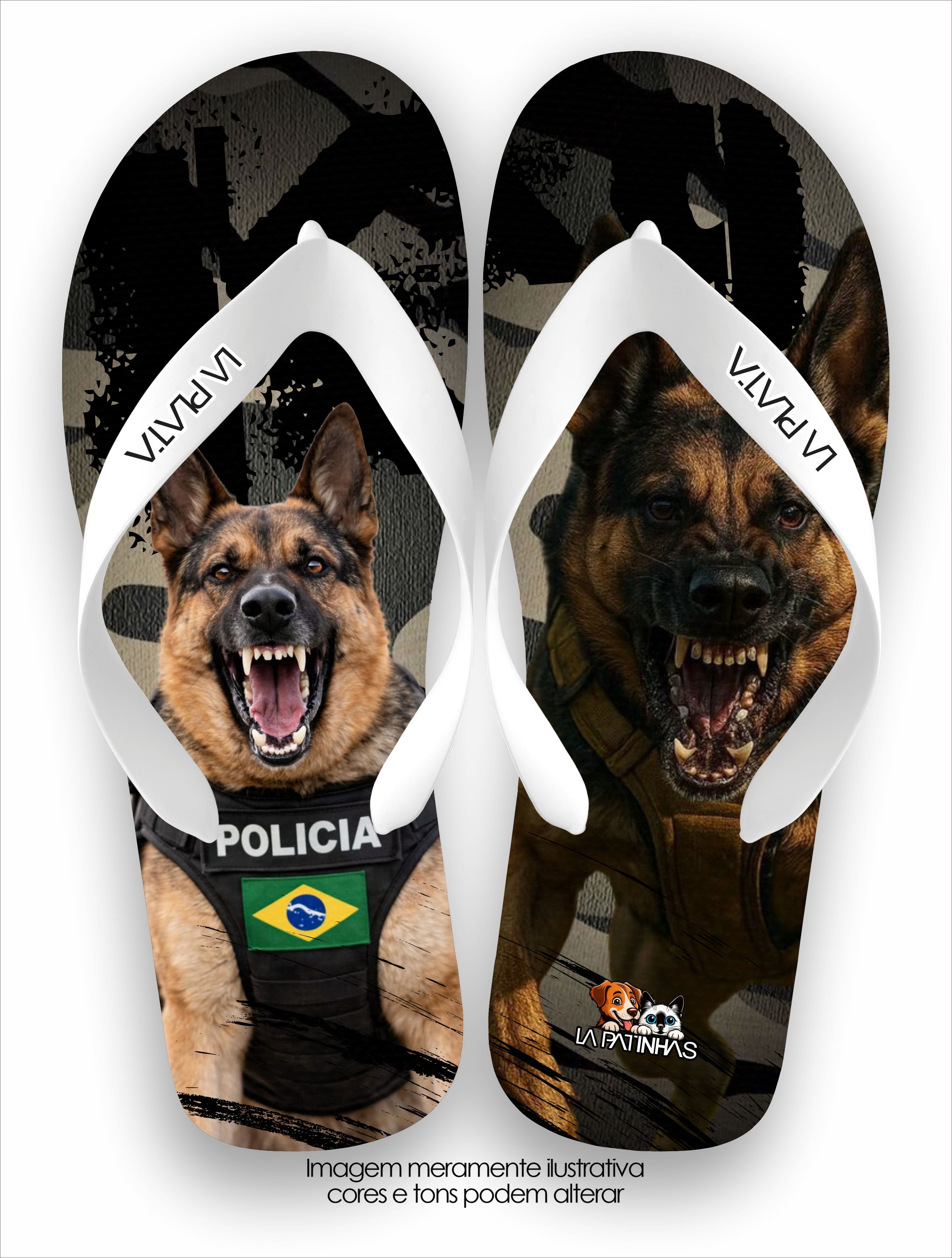 Chinelo Tradicional La Patinhas Dogs K9 Impact