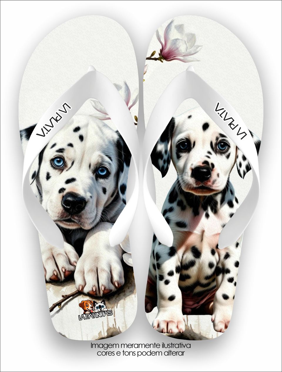 Chinelo Tradicional La Patinhas Dogs Dálmata