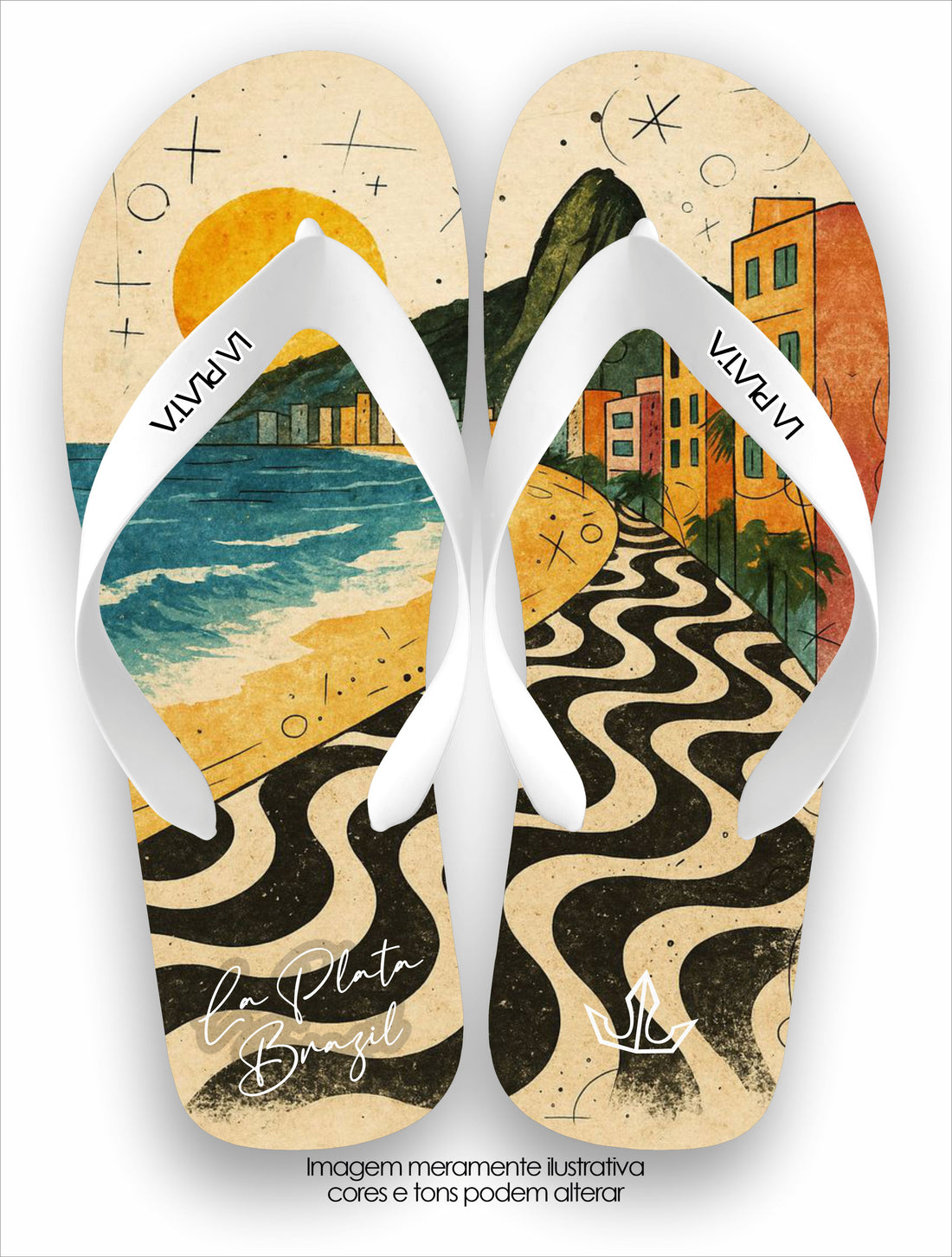 Chinelo La Plata La Masculina Copacabana Vintage