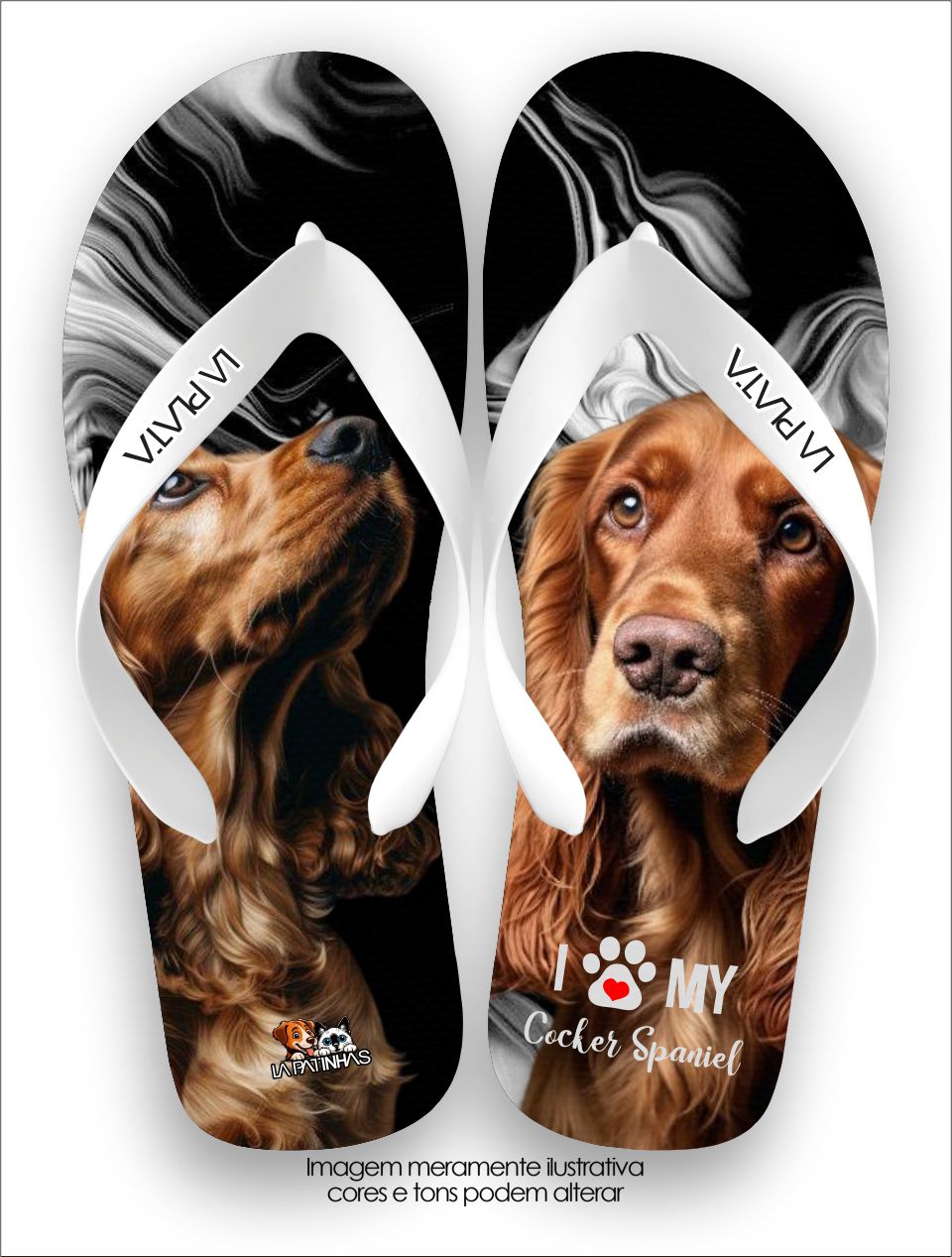 Chinelo Tradicional La Patinhas Dogs Cocher Spaniel