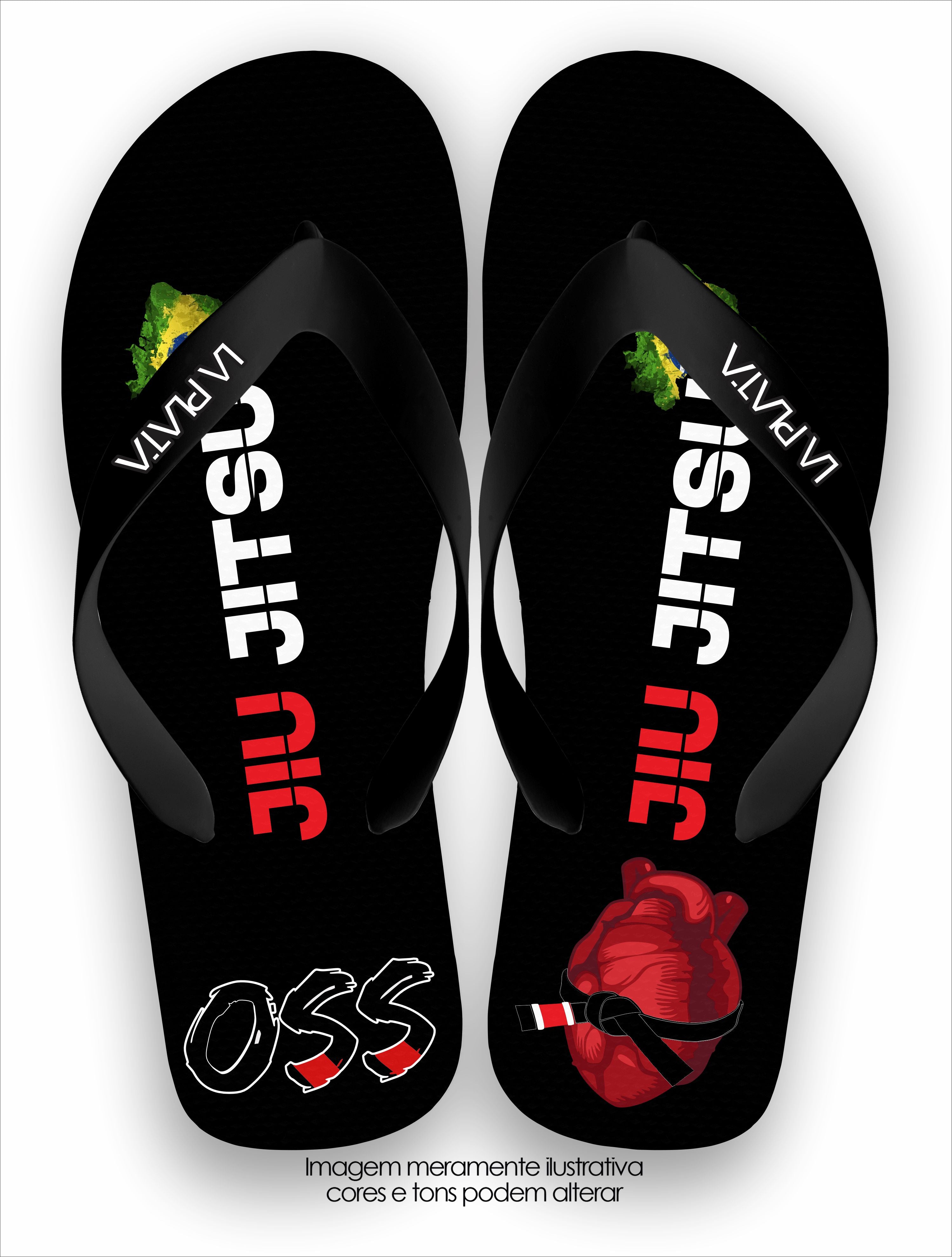 Chinelo Tradicional La Jiu Jitsu OSS JJ