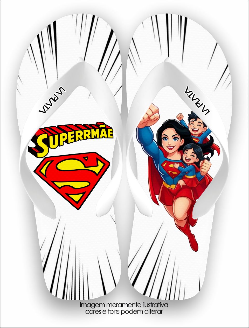 Chinelo Tradicional La Dia das Mães Super Mãe