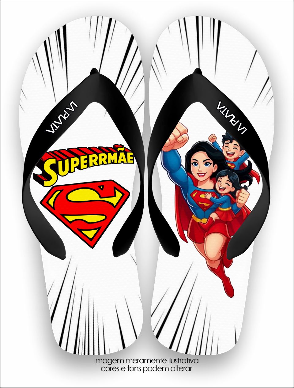Chinelo Tradicional La Dia das Mães Super Mãe