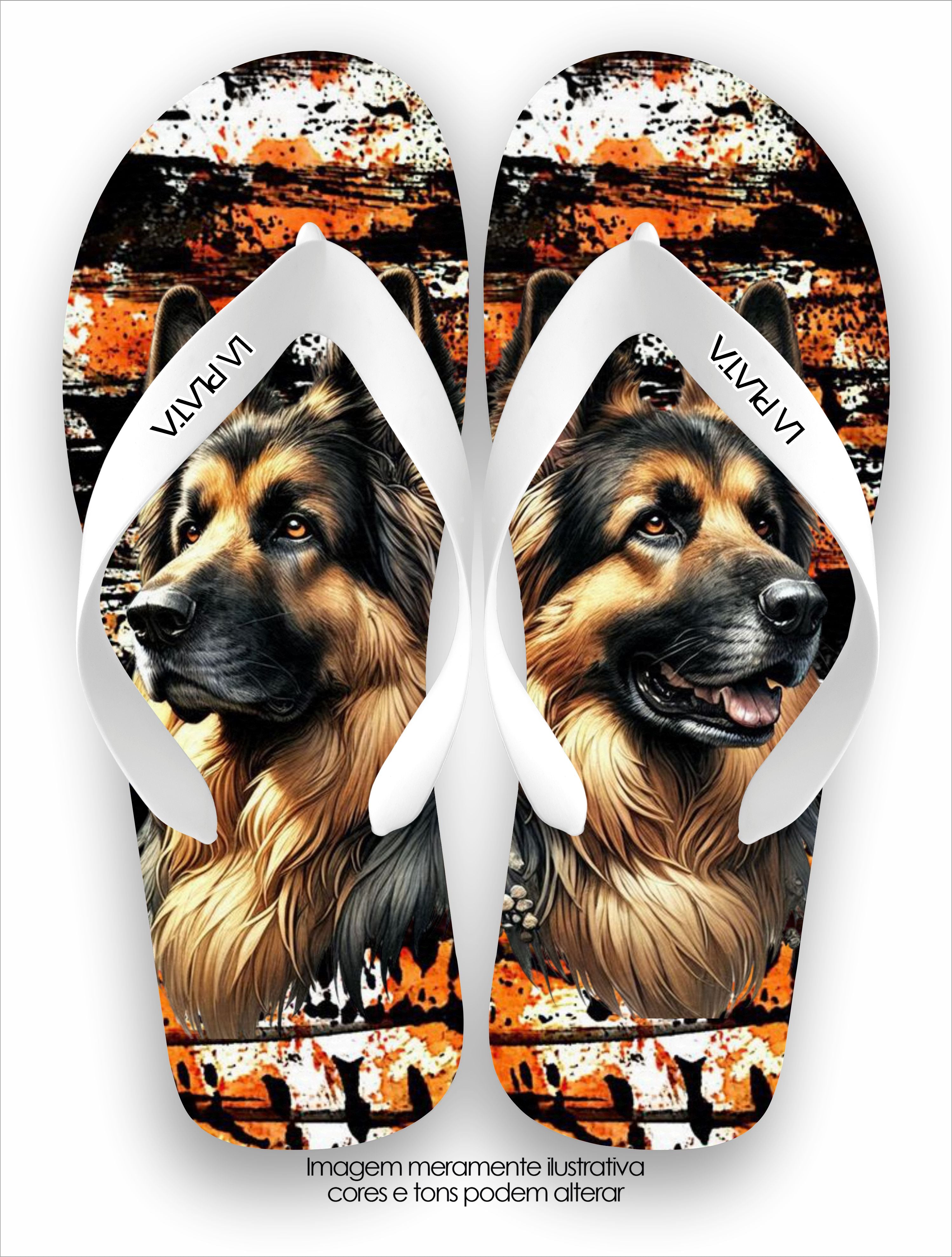Chinelo Tradicional La Patinhas Dogs Pastor Alemão