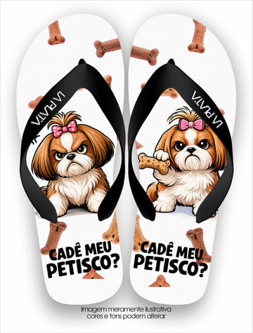 Chinelo Tradicional La Patinhas Dogs Cadê Meu Petisco