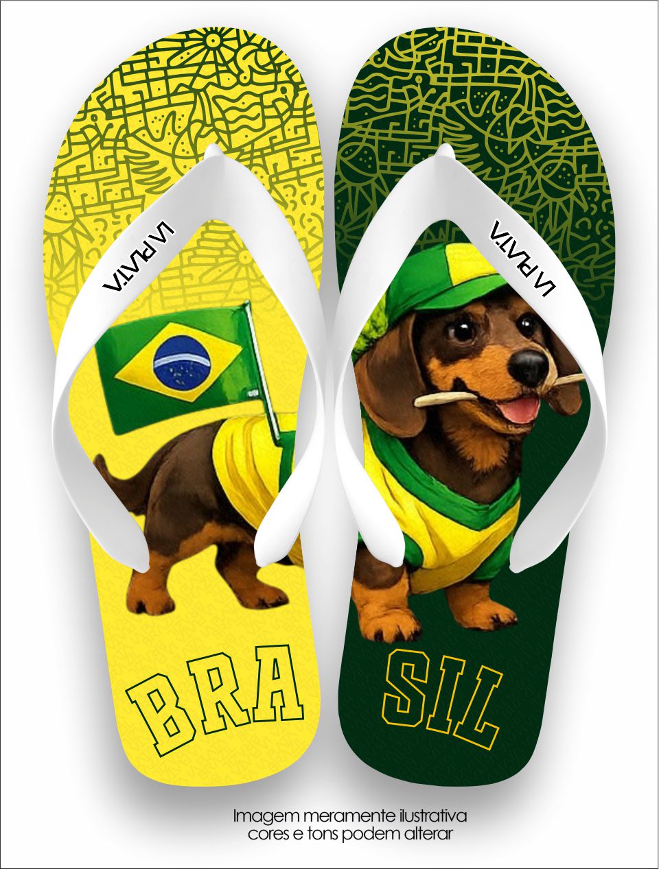 Chinelo Tradicional La Copa Pets Dachshund Salsicha