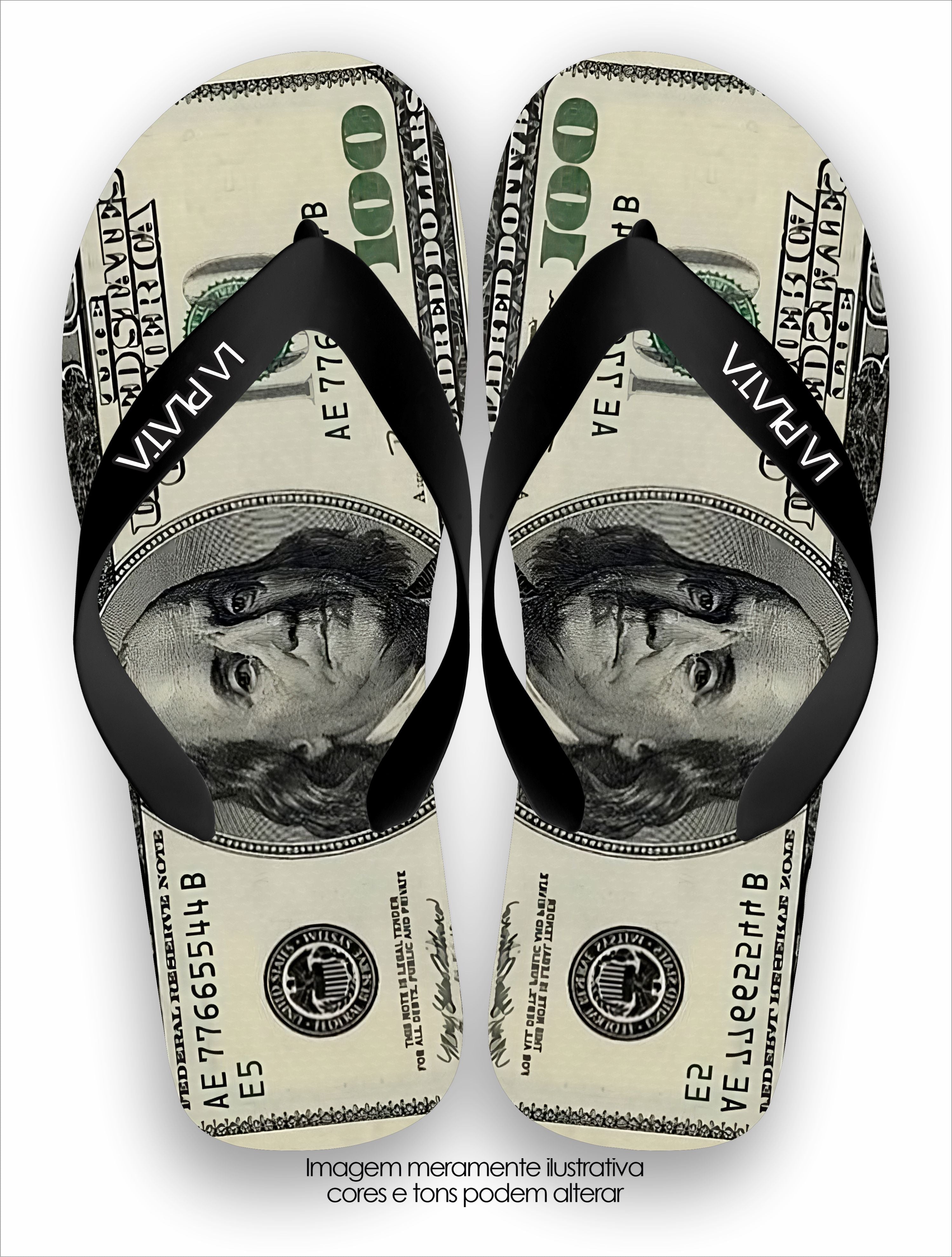 Chinelo Tradicional La Cédulas 100 Dólares