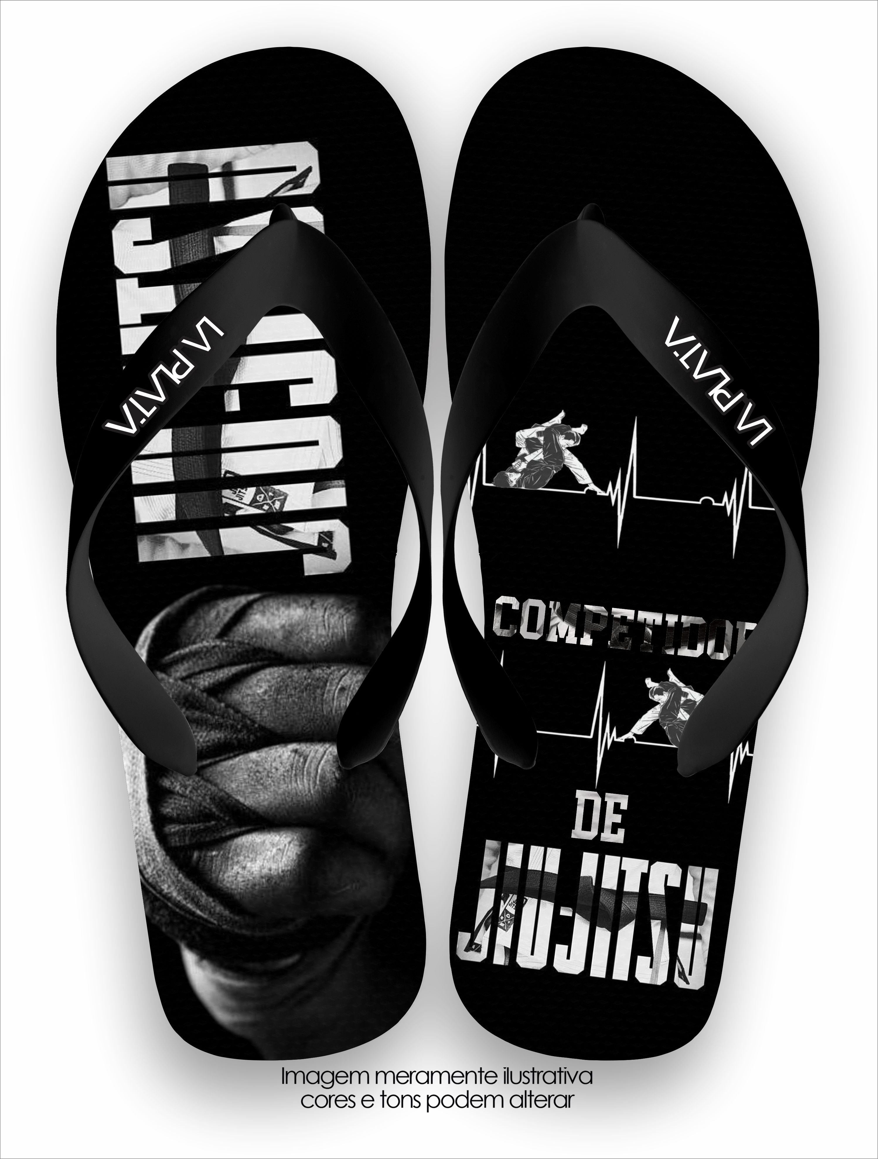 Chinelo Tradicional La Jiu Jitsu Competidor JJ