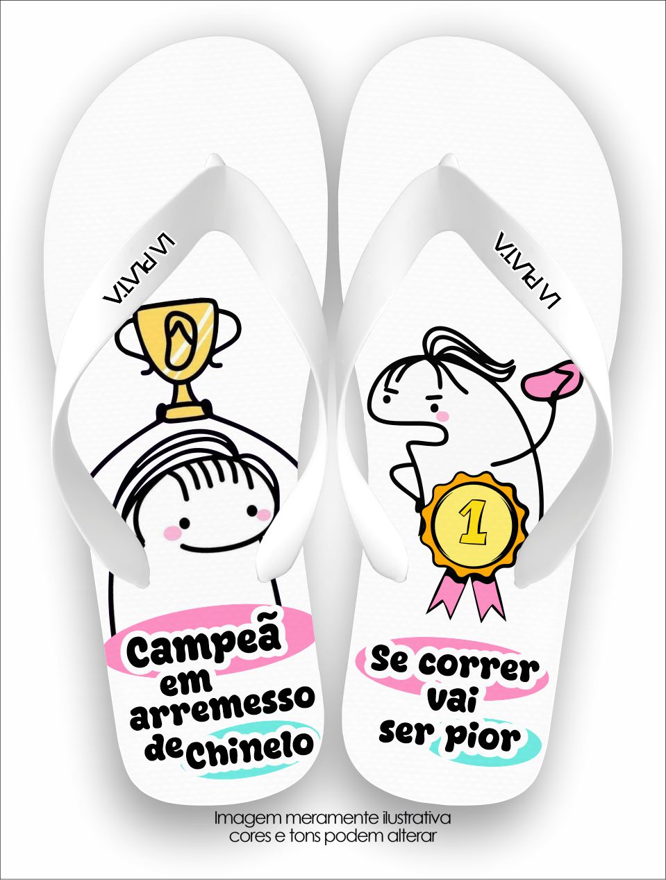 Chinelo Tradicional La Dia das Mães Campeã de Arremesso de Chinelo