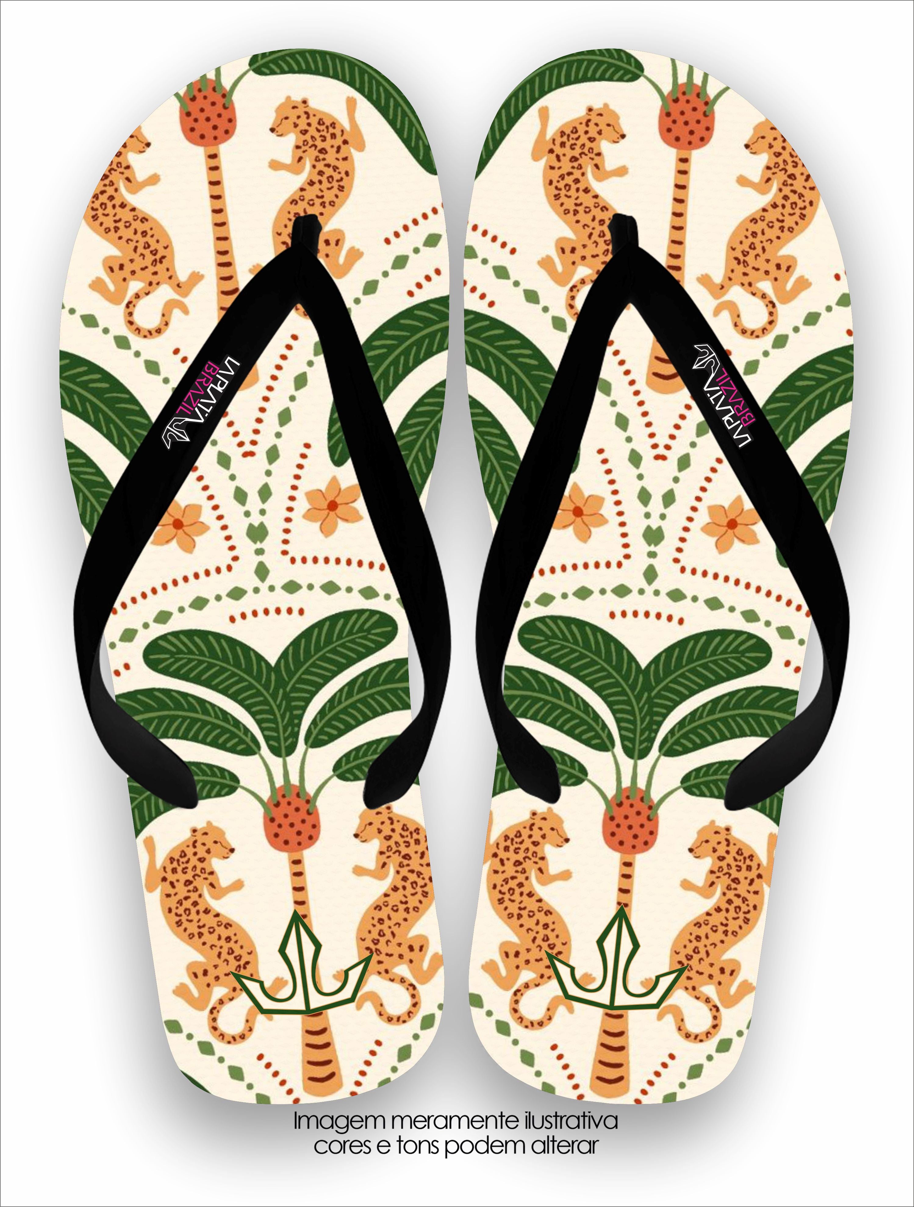 Chinelo Tradicional La feminina Chita tribal Conforto Total