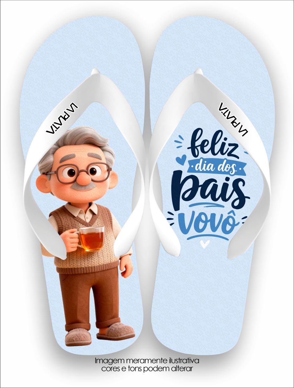 Chinelo Tradicional La Dia dos Pais Avô & Pai