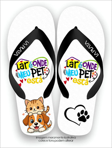 Chinelo Tradicional La Patinhas Dogs Meu Lar Meu Pet