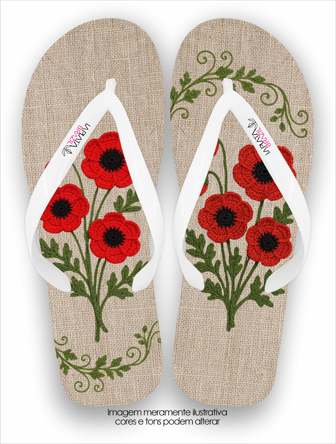 Chinelo Tradicional La Feminina Bordado