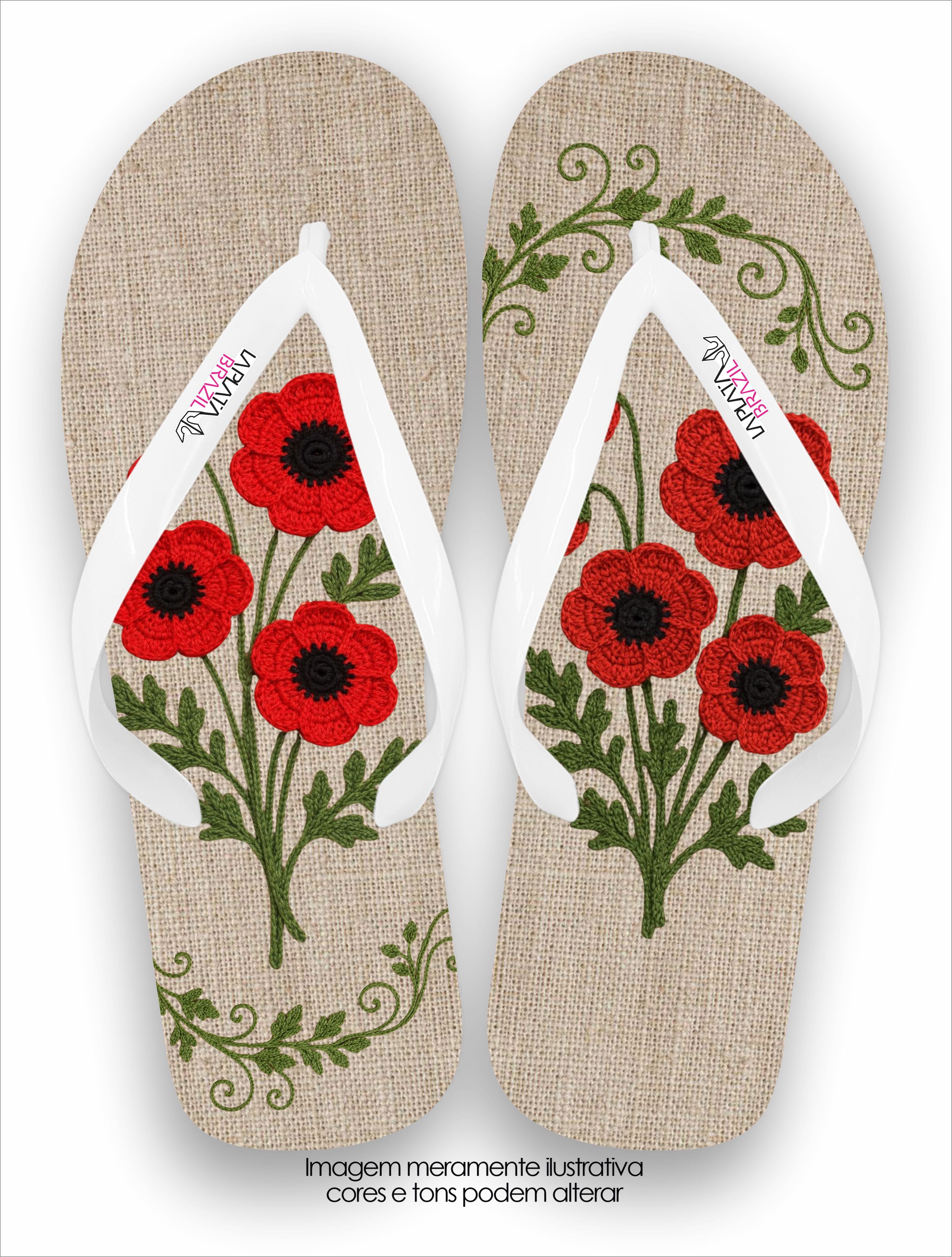 Chinelo Tradicional La Feminina Bordado