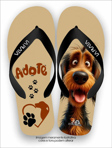 Chinelo Tradicional La Patinhas Dogs Adote