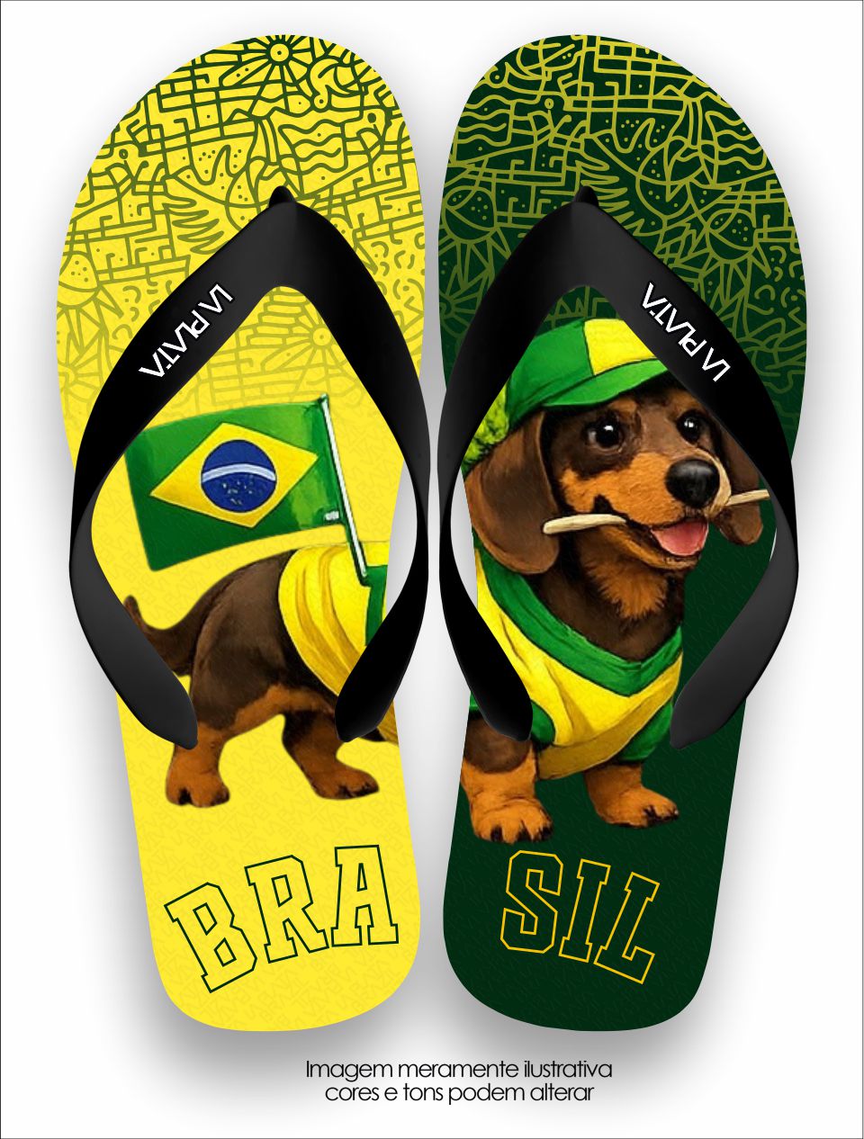 Chinelo Tradicional La Copa Pets Dachshund Salsicha
