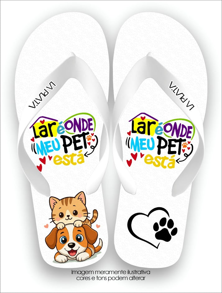 Chinelo Tradicional La Patinhas Dogs Meu Lar Meu Pet