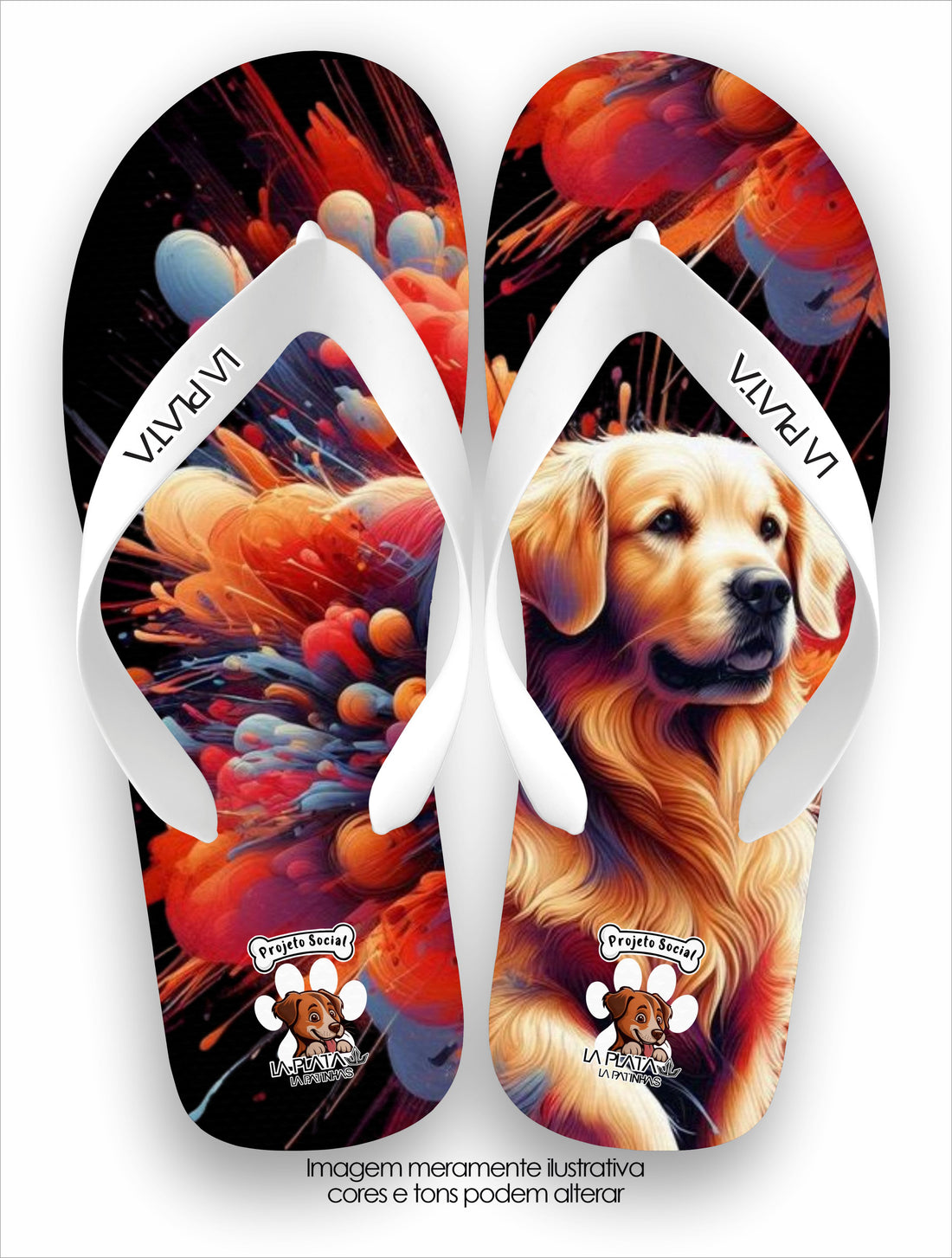 Chinelo Tradicional La Patinhas Golden