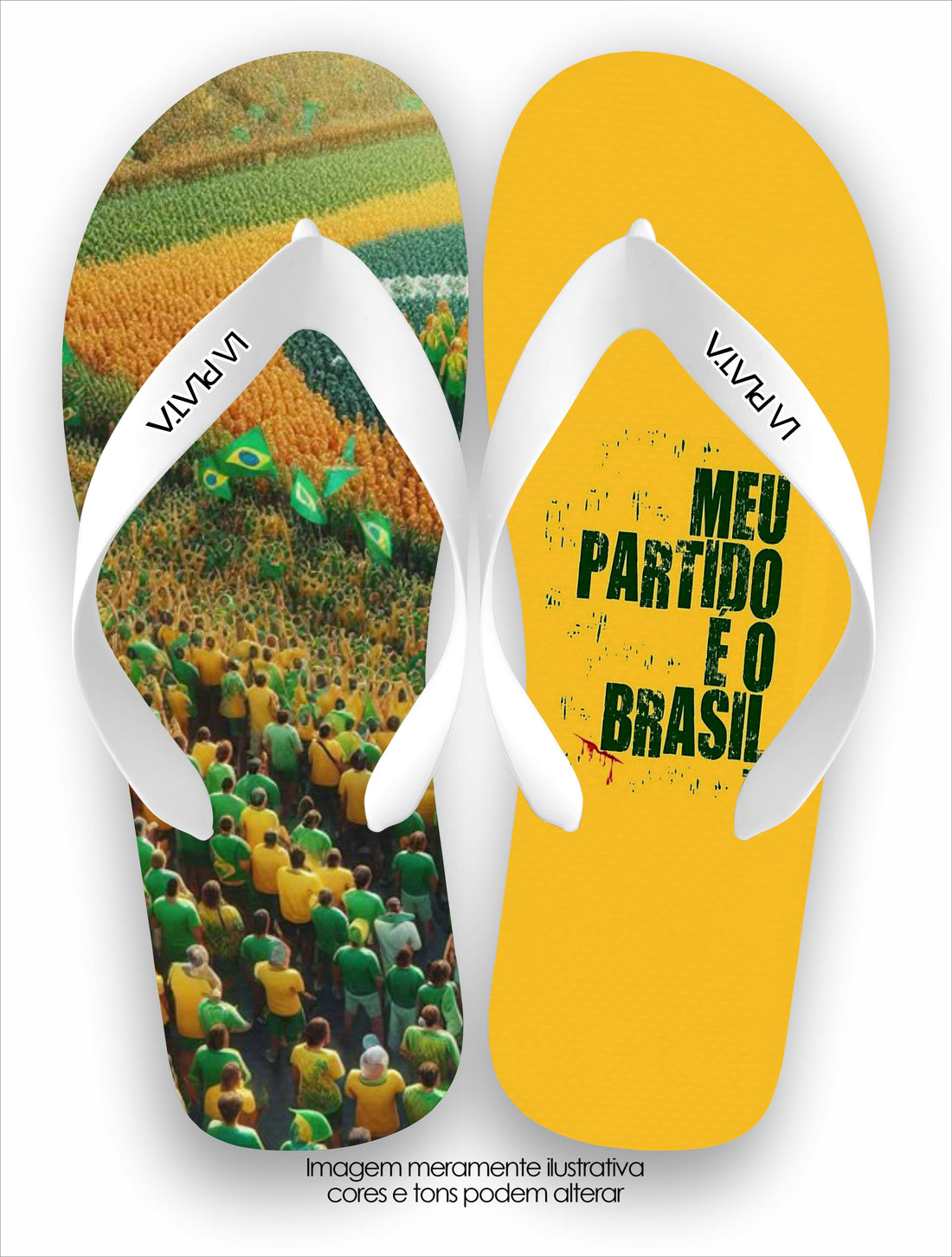 Chinelo Tradicional Meu Partido é o Brasil