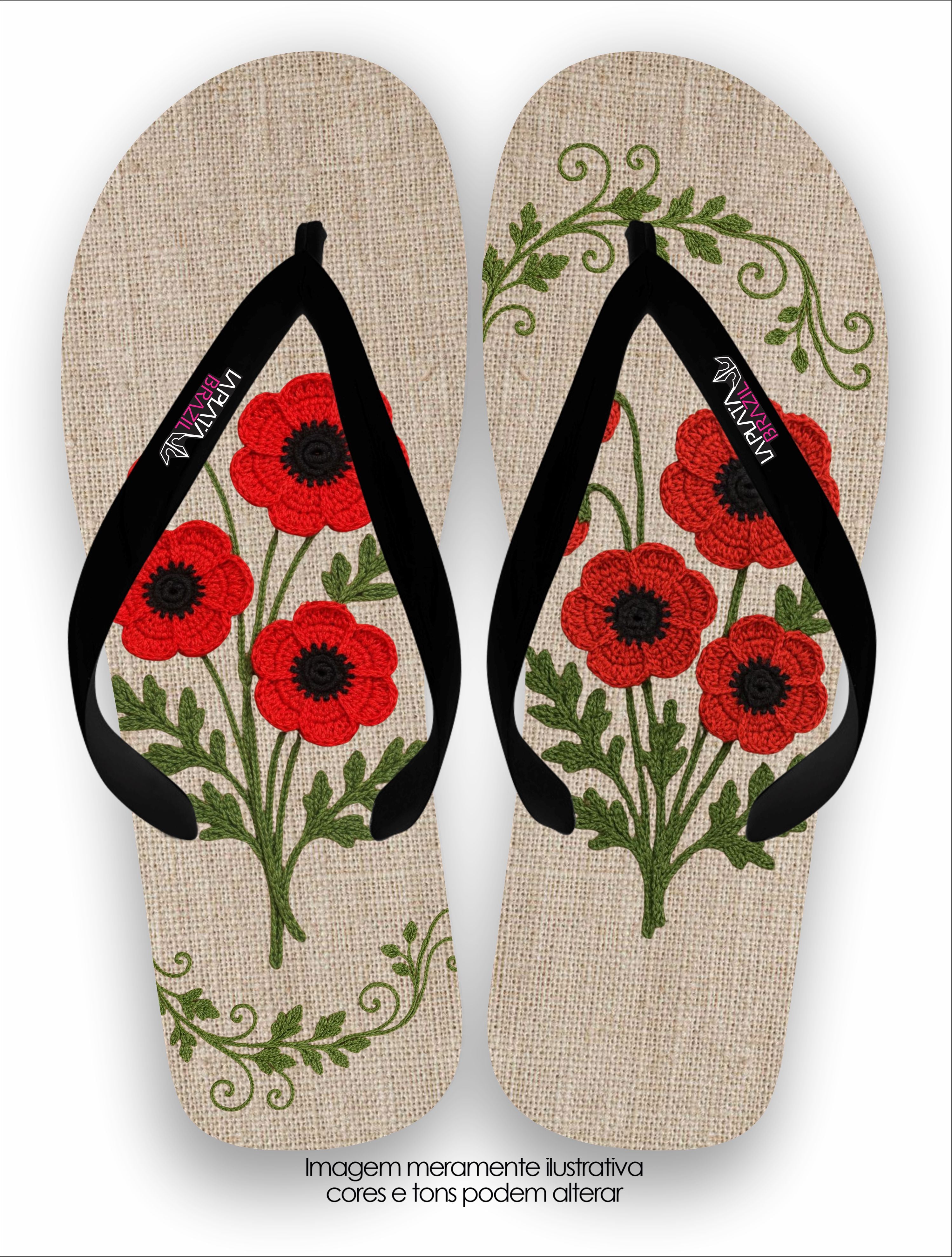 Chinelo Tradicional La Feminina Bordado