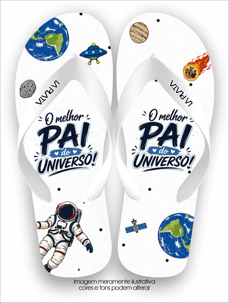 Chinelo Tradicional La Dia dos Pais Melhor Pai do Universo