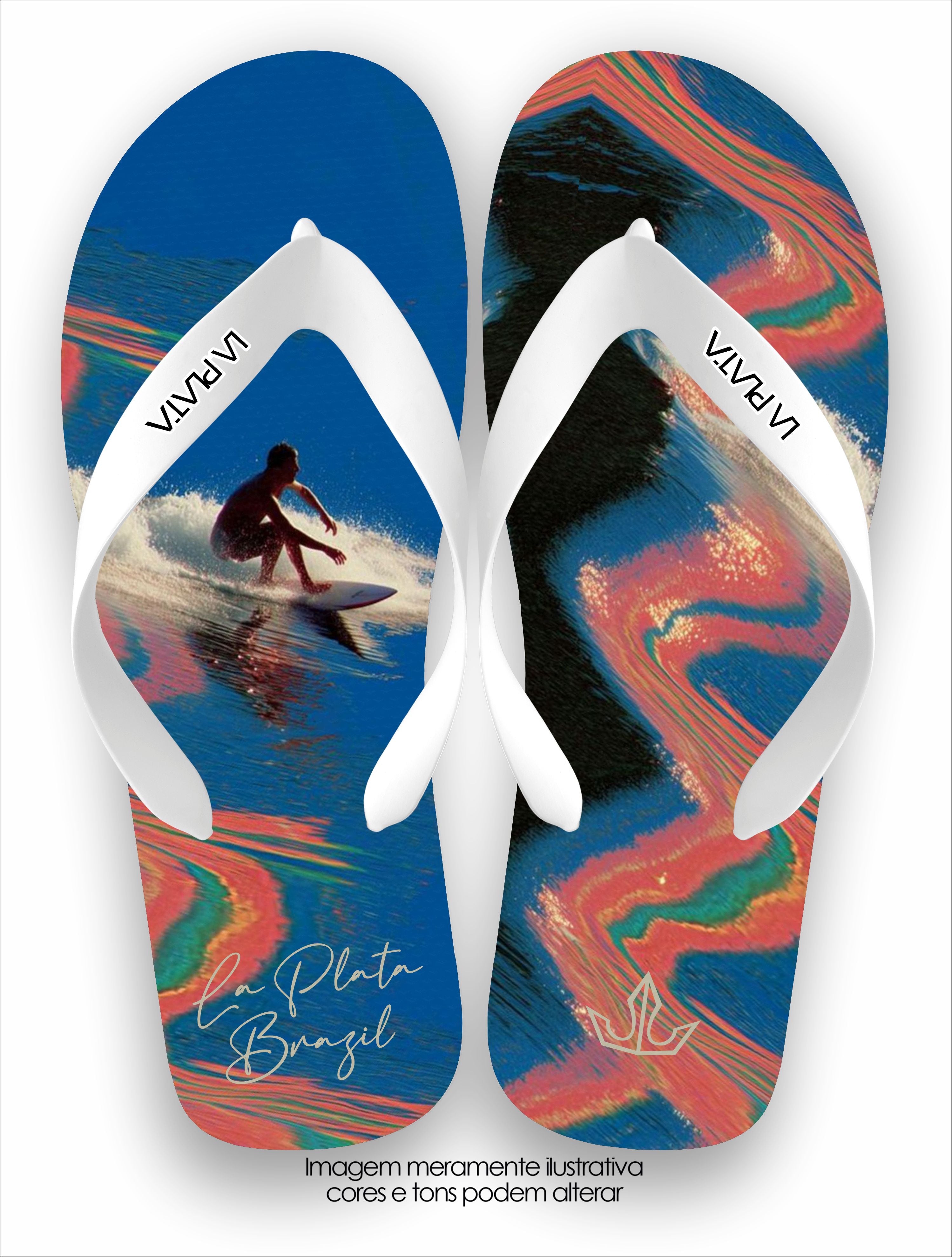 Chinelo La Plata La Masculina Surf Mode
