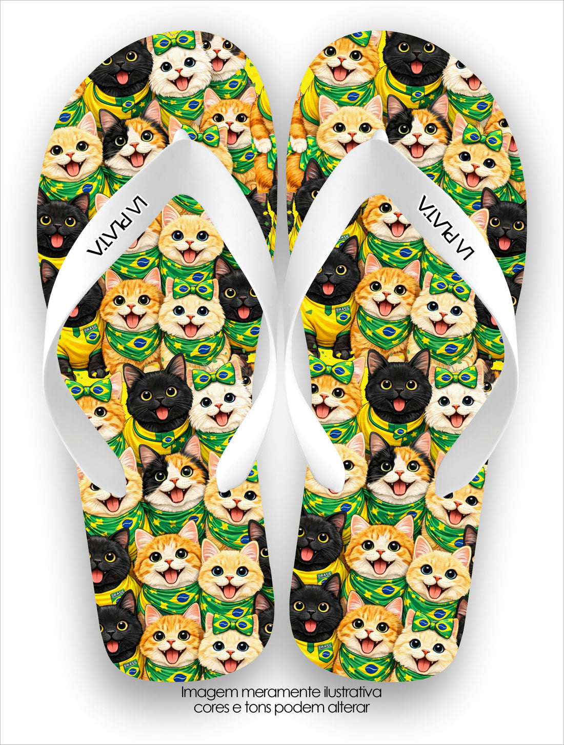 Chinelo Tradicional La Copa 2026 Brasil Torcida Felina