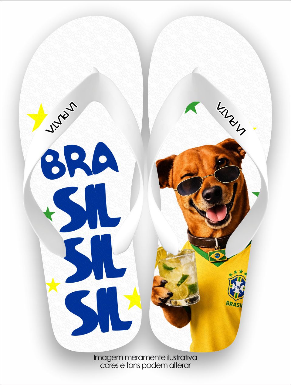 Chinelo Tradicional La Copa Pets Caramelo BR