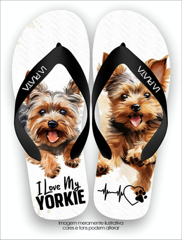 Chinelo Tradicional La Patinhas Dogs Love Yorkie