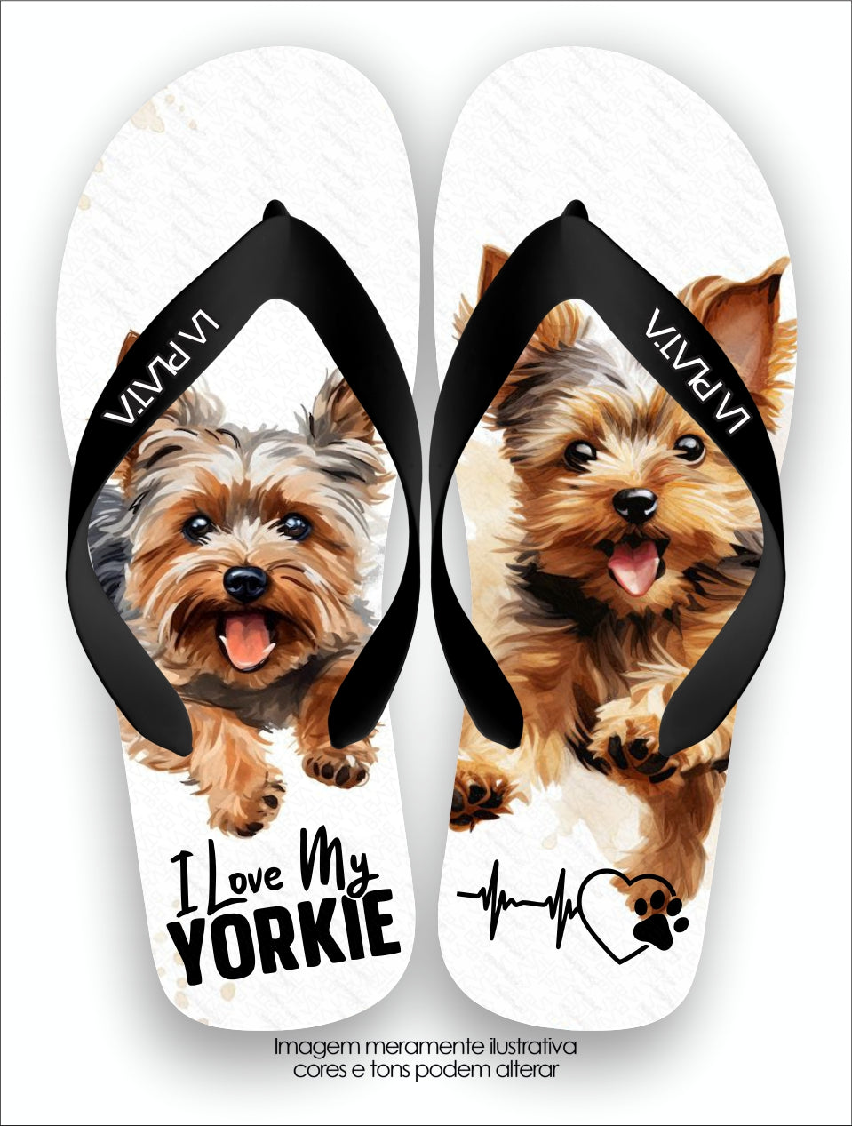 Chinelo Tradicional La Patinhas Dogs Love Yorkie