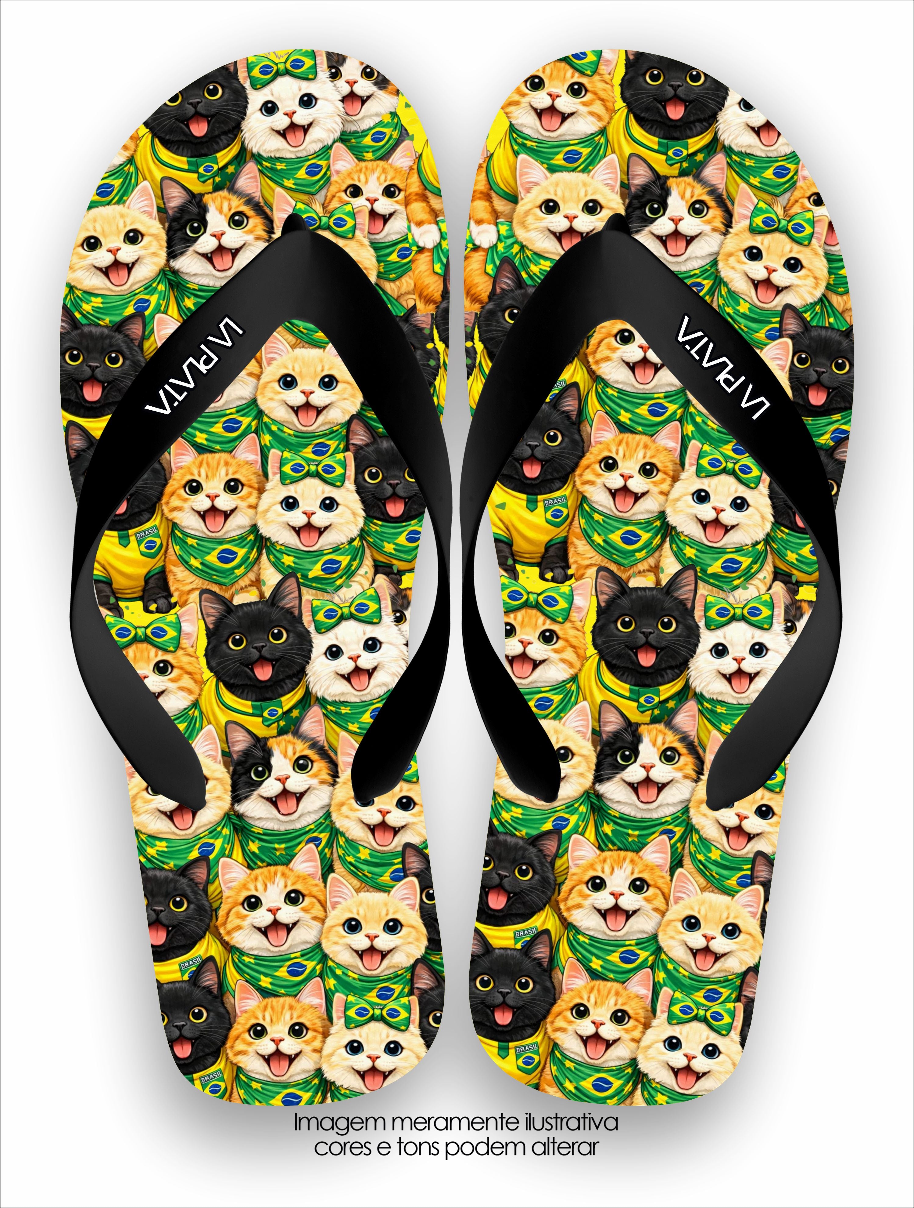 Chinelo Tradicional La Copa 2026 Brasil Torcida Felina