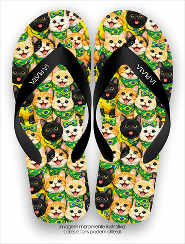Chinelo Tradicional La Copa 2026 Brasil Torcida Felina